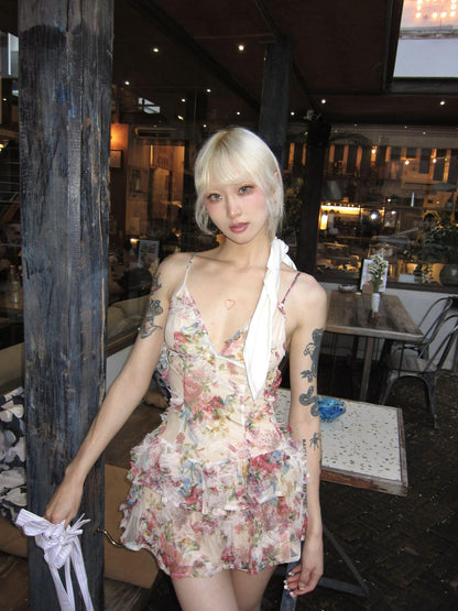 Chipchipshop Nude Printed Tulle Puff Princess Women&