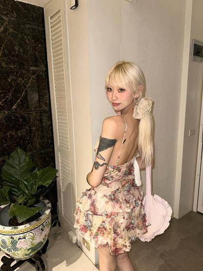 Chipchipshop Nude Printed Tulle Puff Princess Women&