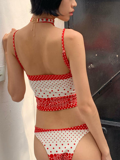 Chipchipshop Orange Soda Vintage Polka Dot Women&