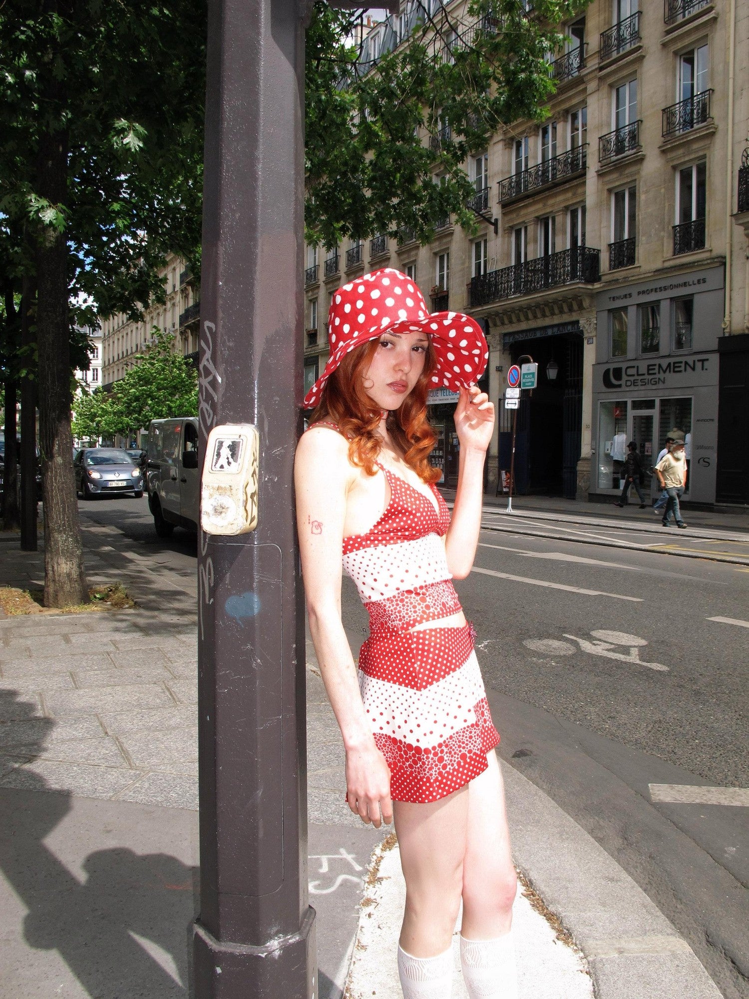 Chipchipshop Orange Soda Vintage Polka Dot Women&