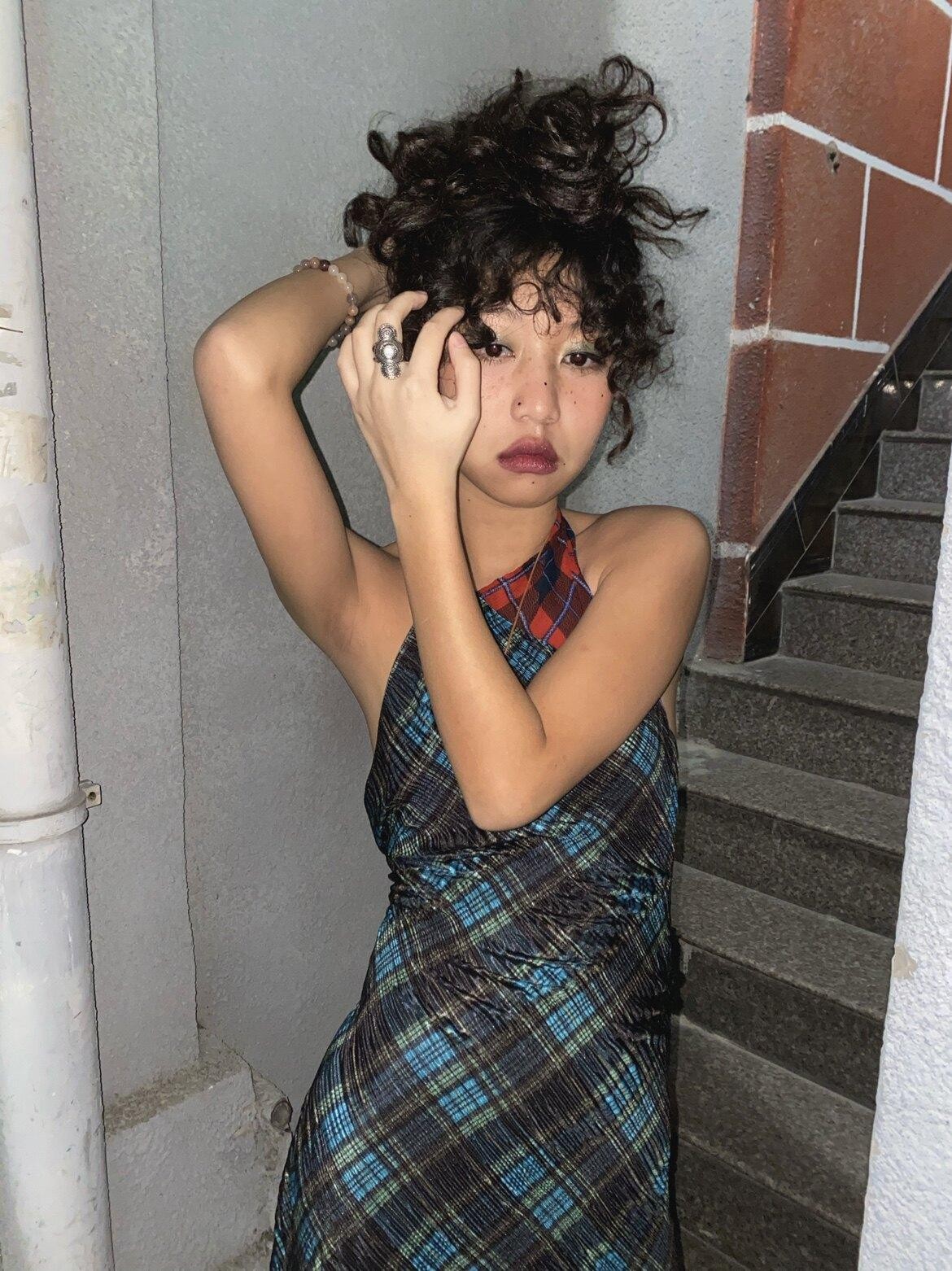 Chipchipshop Plaid Colorblock Asymmetrical Backless Women&