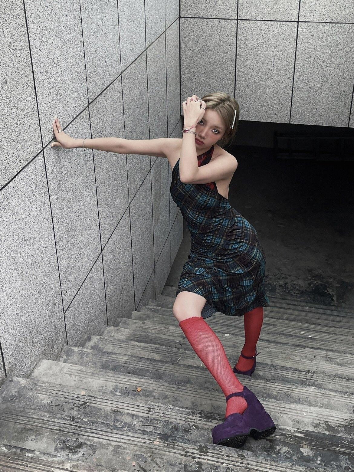 Chipchipshop Plaid Colorblock Asymmetrical Backless Women&