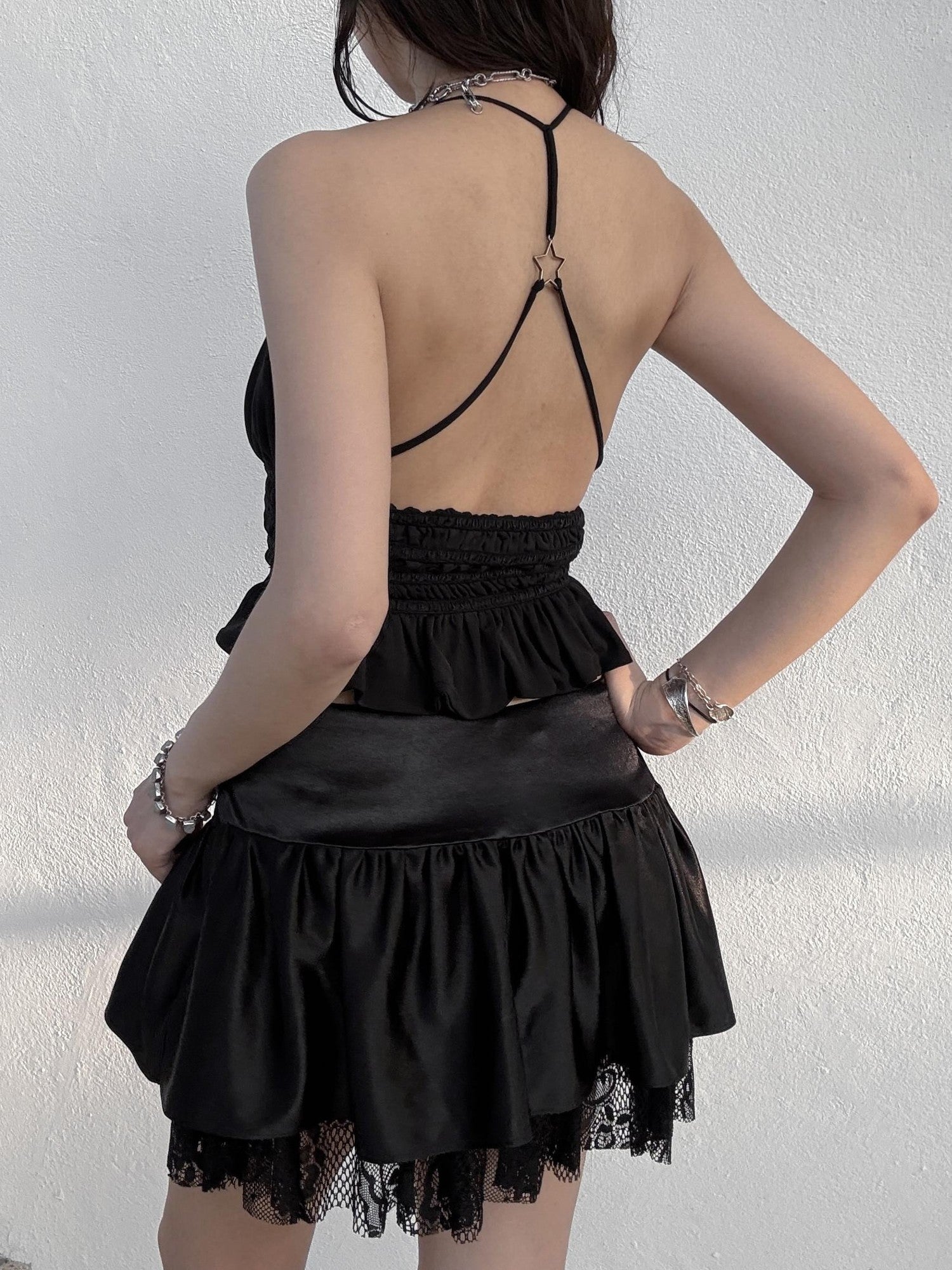 Chipchipshop Slimming Black Versatile Solid Adjustable Straps Women&