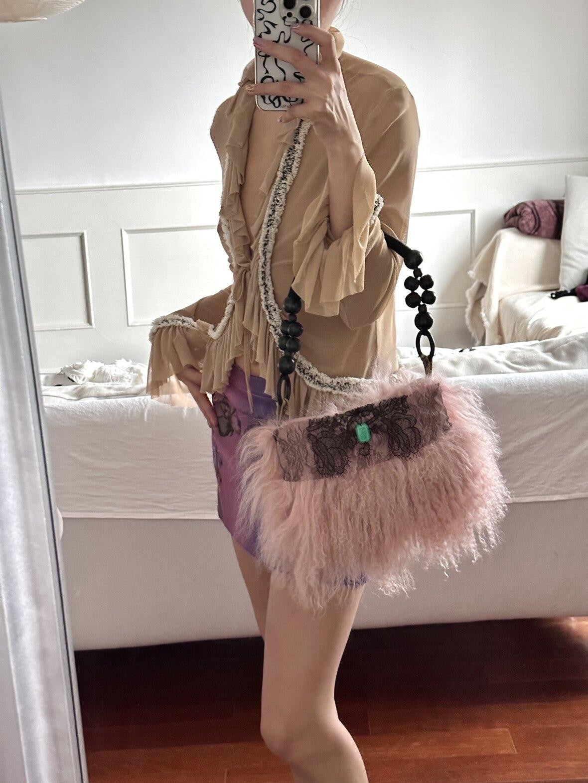 Chipchipshop Two Tone Pink Brown Flap Closure Women&