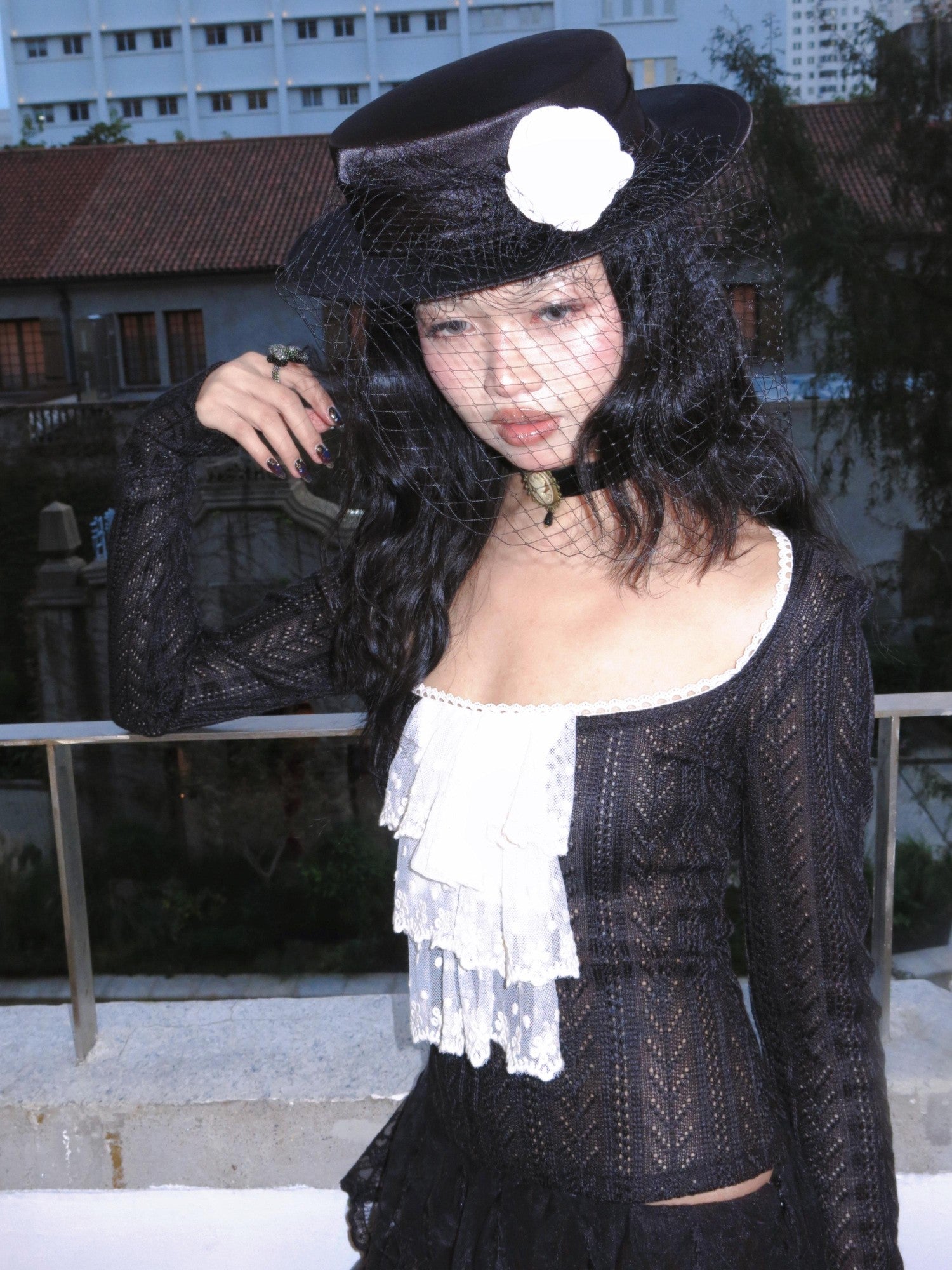 Chipchipshop Vintage Court Collar Chunky Knit Women&