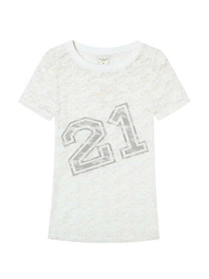 Achihara Breton Chun Lace Summer Tee