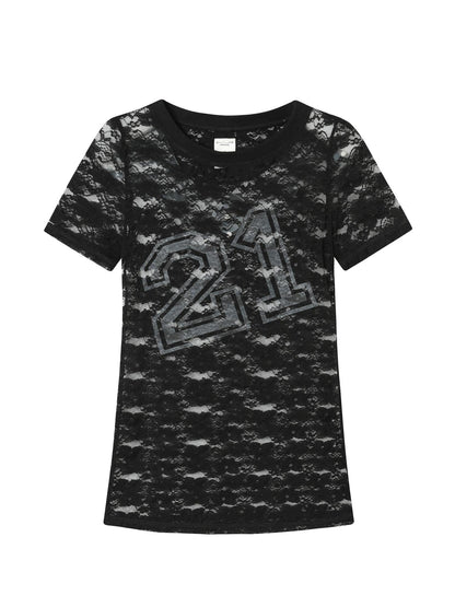 Achihara Breton Chun Lace Summer Tee