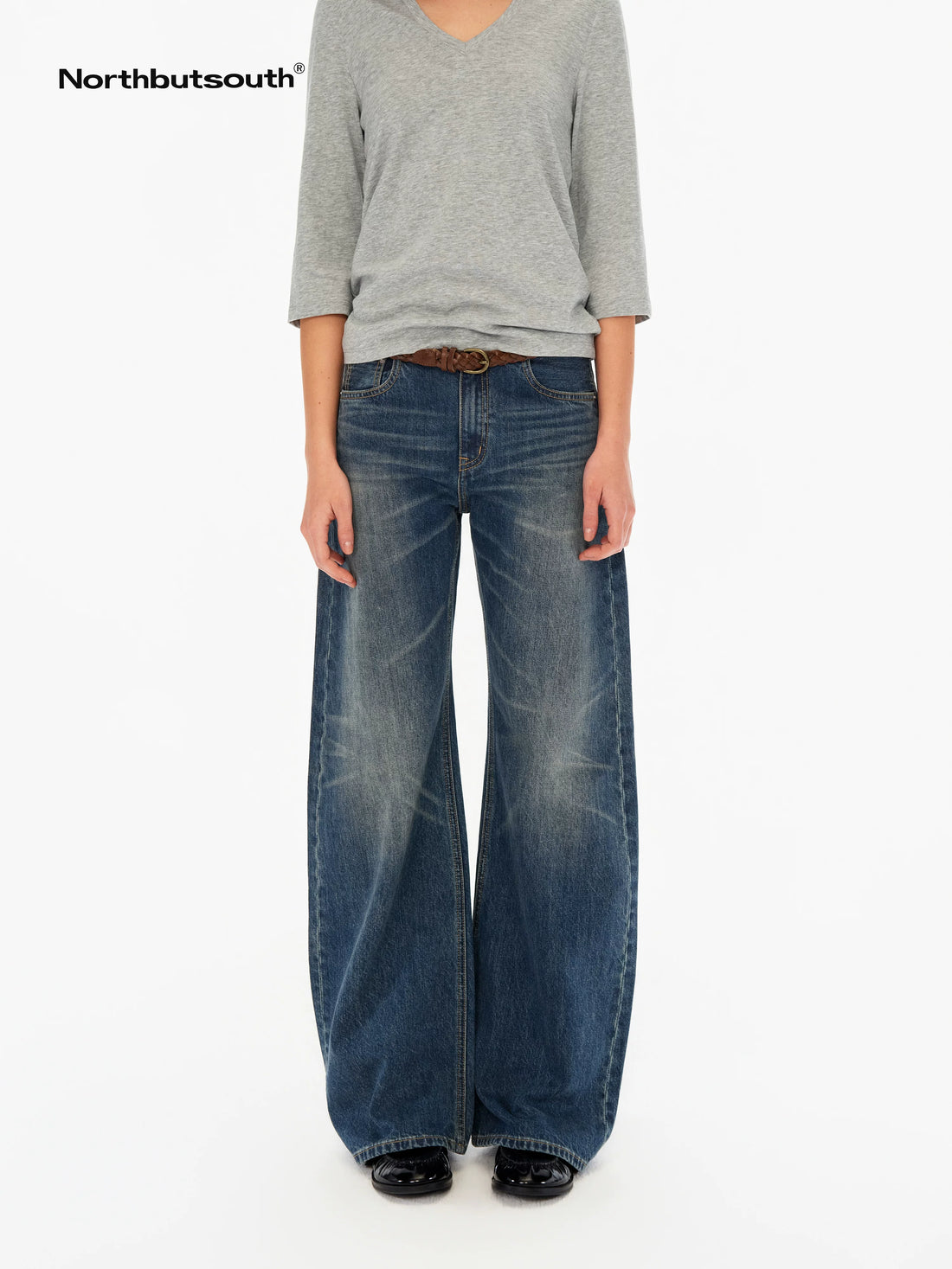 Classic Blue Whisker Fade Tapered Mid Rise Women&