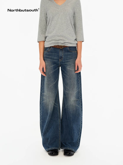 Classic Blue Whisker Fade Tapered Mid Rise Women&