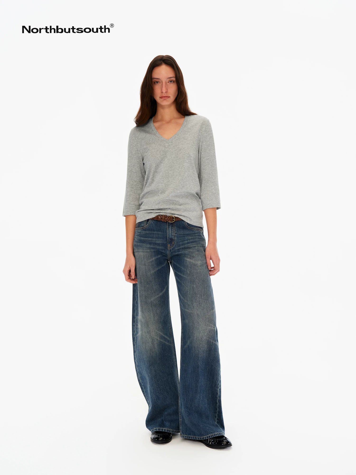 Classic Blue Whisker Fade Tapered Mid Rise Women&
