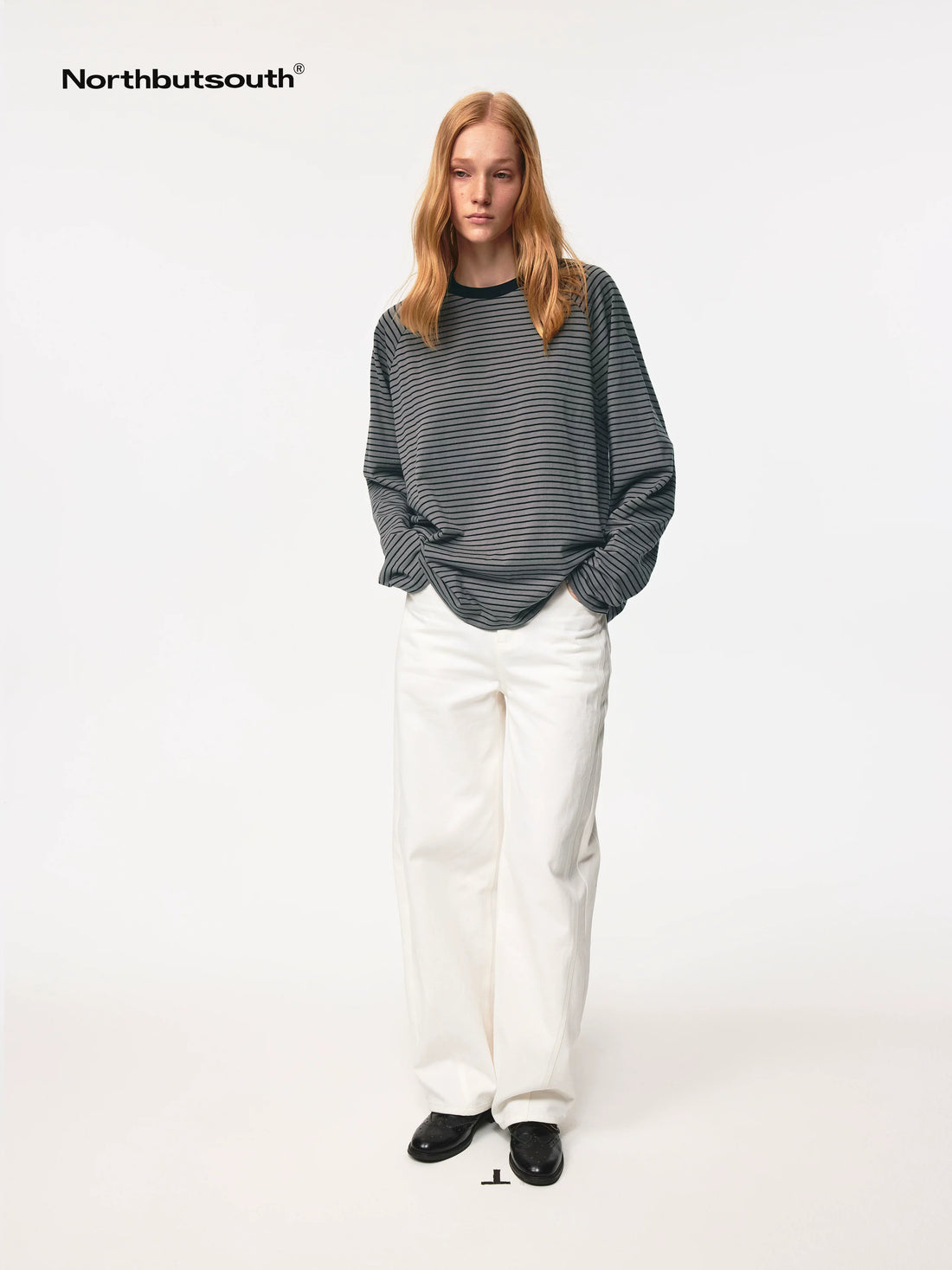 Classic Crew Neck Raglan Sleeve Striped Relaxed Fit T Shirt
