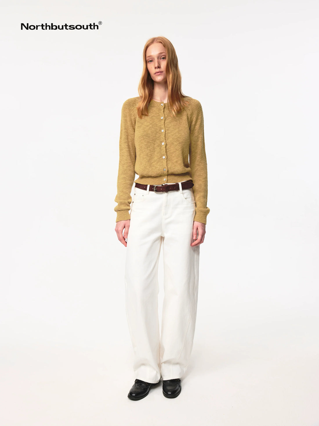 Classic Crewneck Textured Raglan Sweater Cardigan