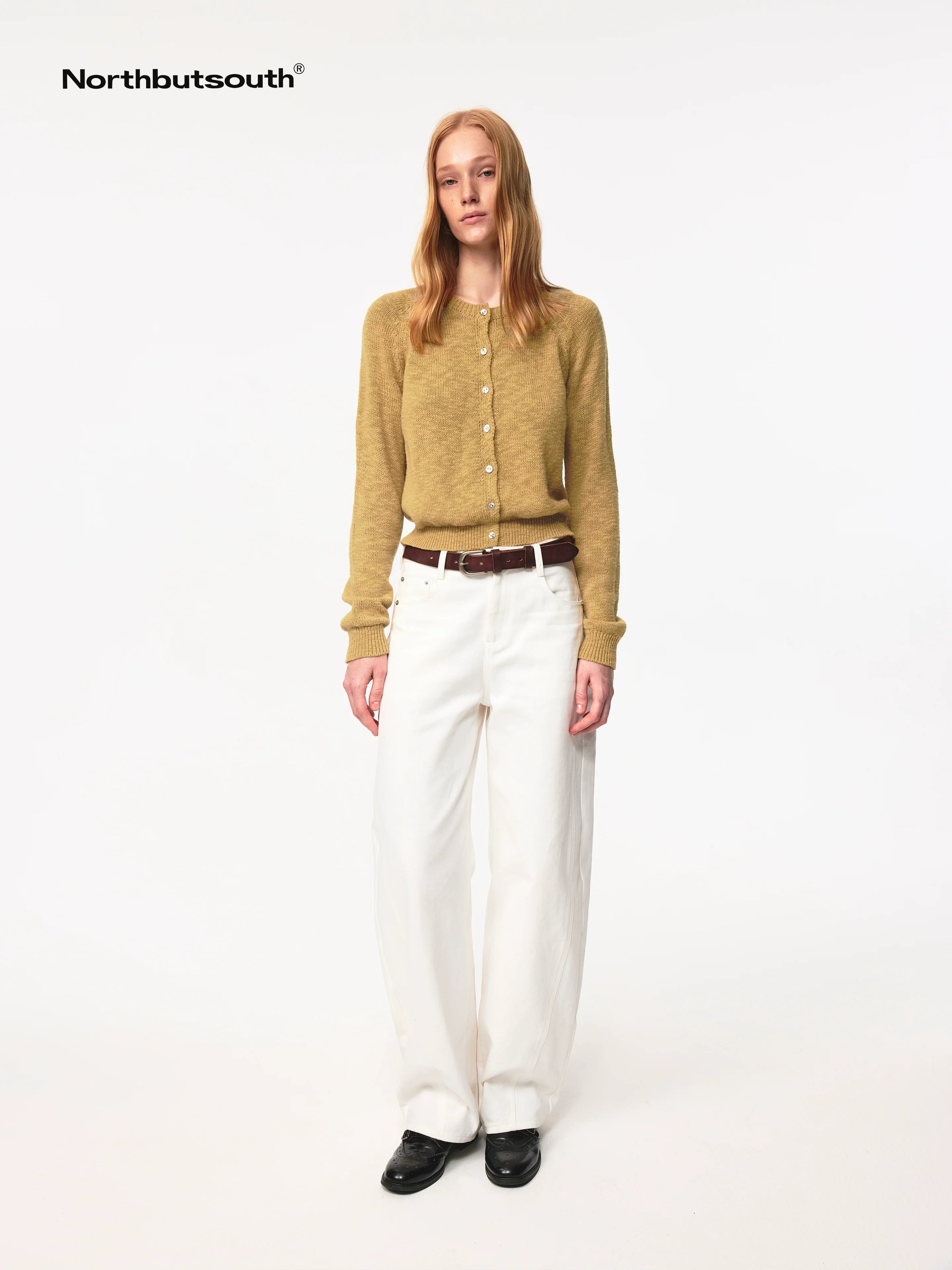 Classic Crewneck Textured Raglan Sweater Cardigan
