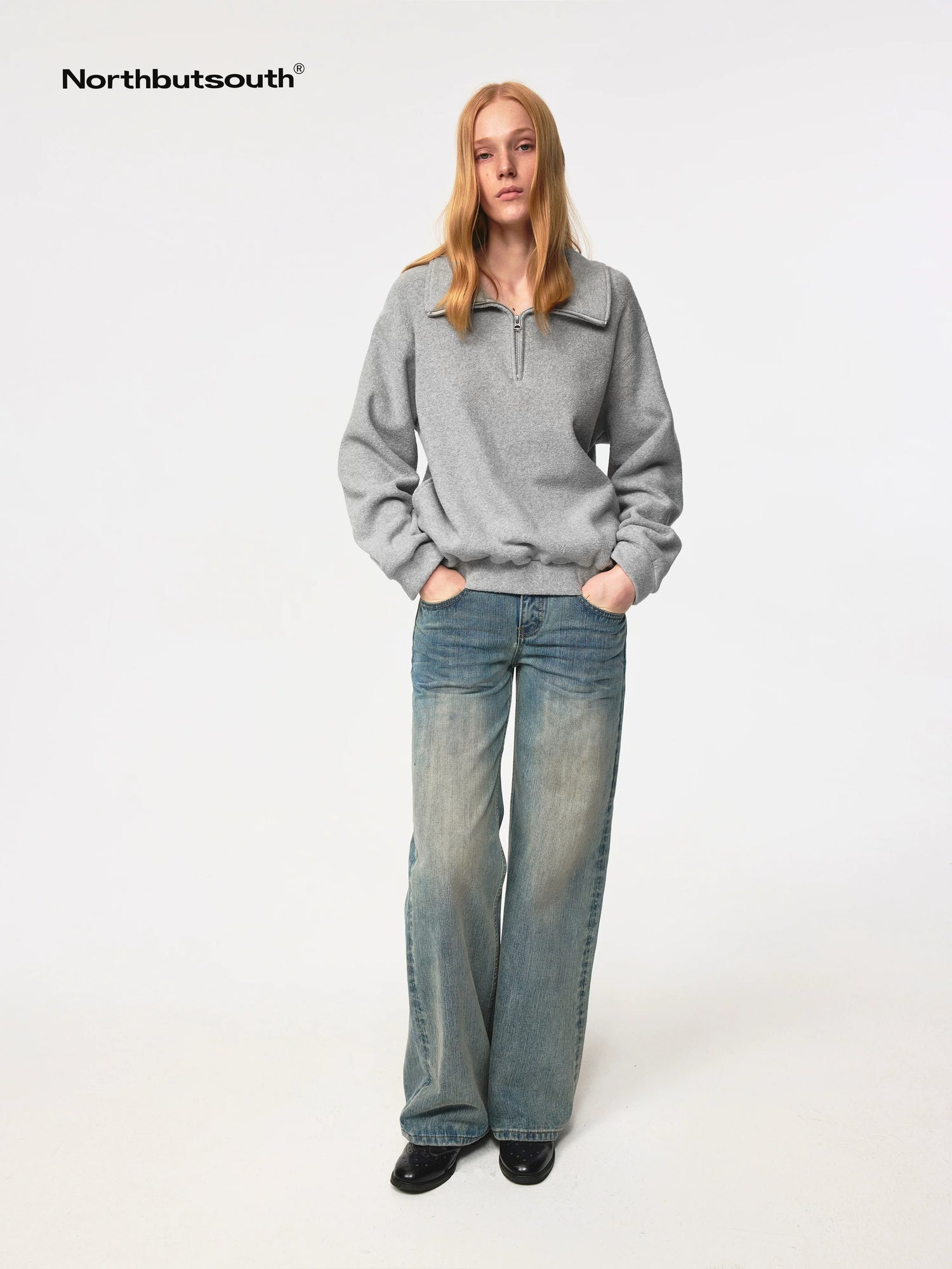 Classic Half Zip Pullover With Pockets