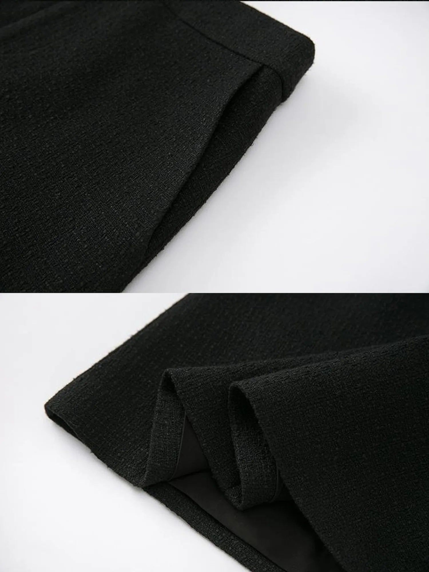 Classic High Waist A Line Skirt Slimming Black Beige