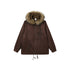 Achihara Stellar Quilted Nylon Parka With Fur Trim