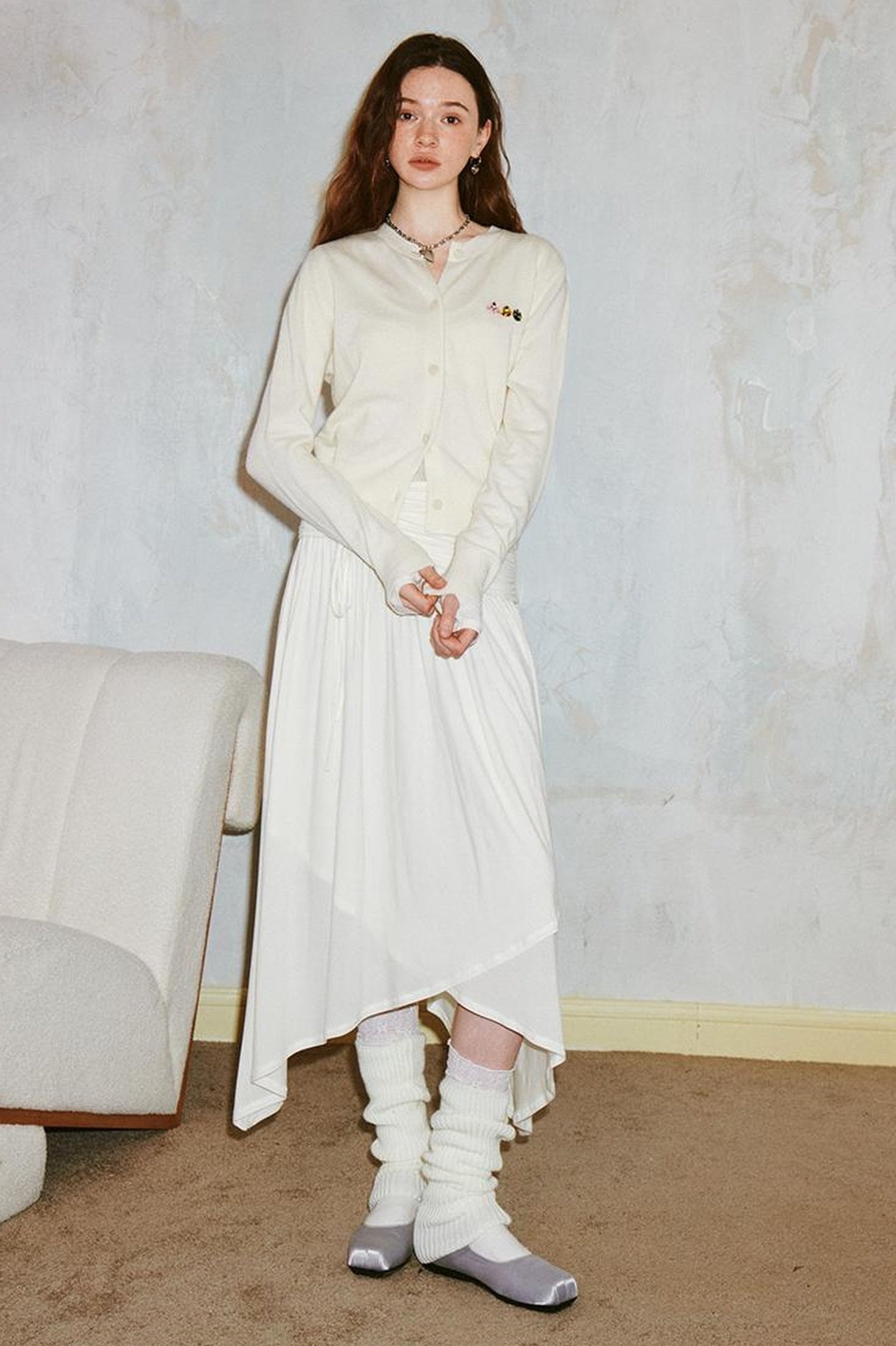 Classicalist Asymmetrical Pleated Maxi Dress