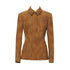 YOSHUYUKI Vintage Bronze Diamond Embellished Suede Cropped Jacket