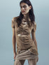 UpdateNN NORTH NODE Piscean Loom Ethereal Threads V-Neck Beaded T-Shirt