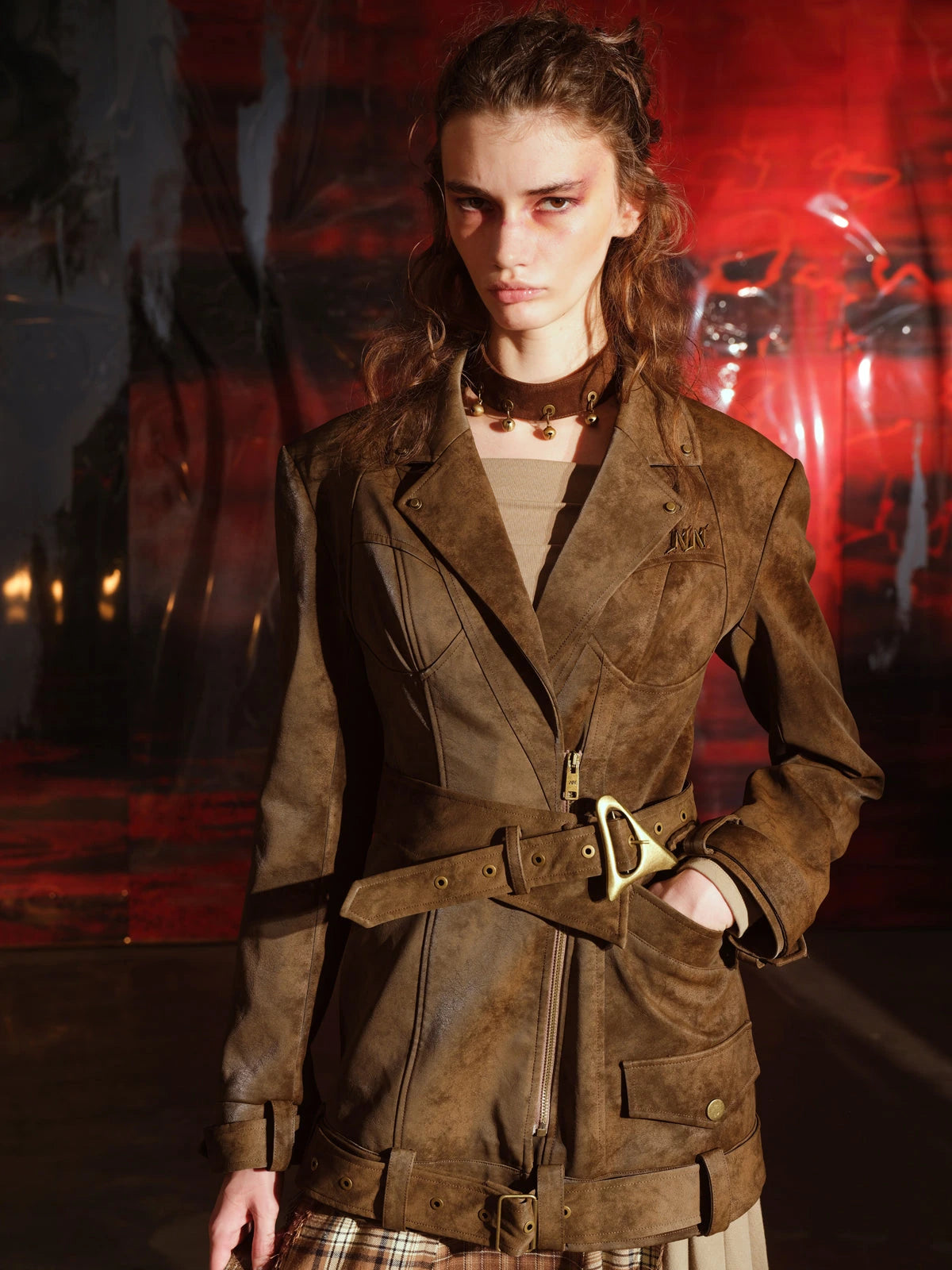 Vintage Patchwork Motorcycle Jacket