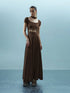 V-neck Ethereal Threads Beaded Cutout Dress
