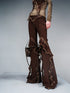 NN NORTH NODE Flared Denim Pants With Asymmetrical Hem
