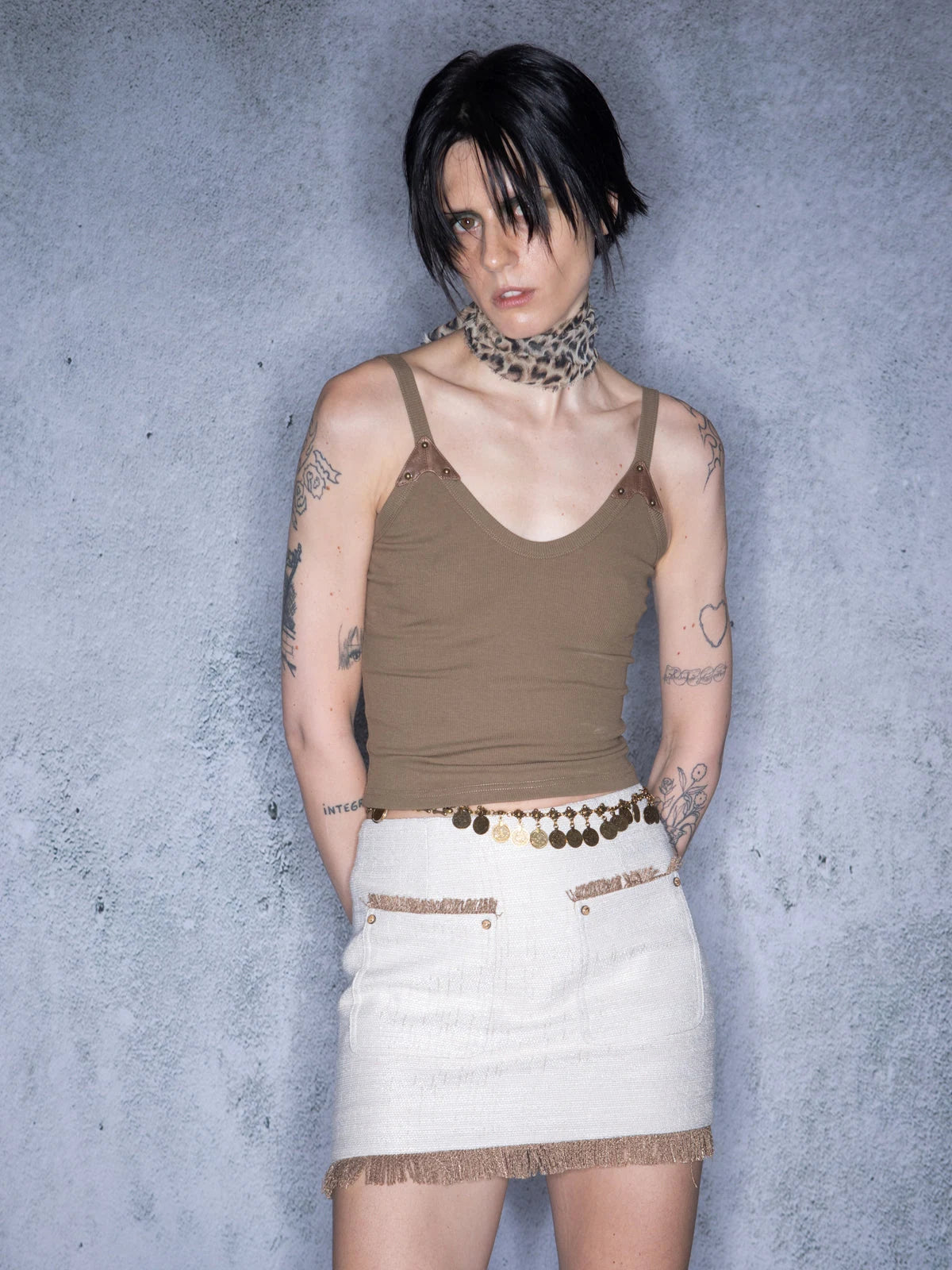 Ember Glow Dawn Multi Color Patchwork Slip Top