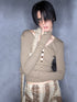 UpdateNN NORTH NODE Low Back Beaded V-Neck Long Sleeve Top