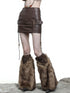 NN NORTH NODE Loz Beaded Belted Pu Mini Skirt