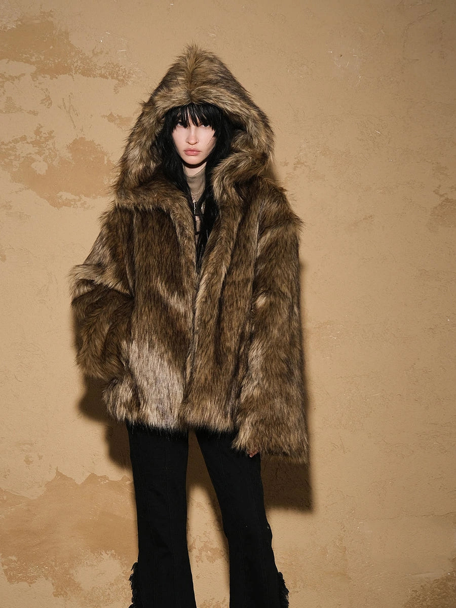 Astro Fleece Hooded Coat V-neck T-shirt Long Sleeve