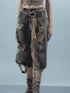 UpdateNN NORTH NODE Washed Distressed Leopard Print Cargo Shorts With Belt