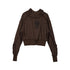 c Distressed Digital Print Hooded Sweatshirt