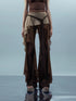 Multi Layer Mesh Gradient Wide Leg Pants