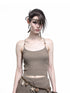 NN NORTH NODE Crescent Moon Beaded Knit Halter Set
