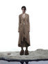 NN NORTH NODE Desert Veil Linen Lace Beaded Tie Shirt Dress