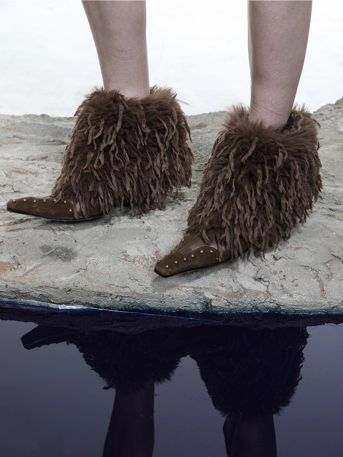 Pointed Toe Stiletto Ankle Boots 6cm Heel