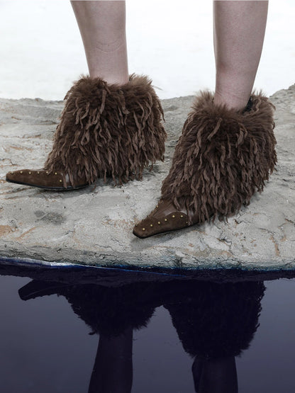 Pointed Toe Stiletto Ankle Boots 6cm Heel