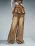 NN NORTH NODE Denim Culottes With Wide Leg And Pleated Detail