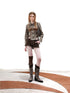 UpdateNN NORTH NODE Retro Checkered Patchwork Shirt With Faux Suede Detailing