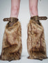 NN NORTH NODE Furry Leg Cuffs With Adjustable Lacing