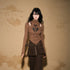 NN NORTH NODE Irregular Knit Sweater 2024 Ss V-neck T-shirt Long Sleeve