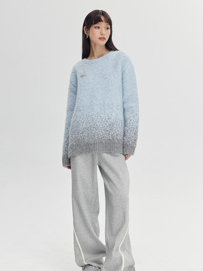 DIDDI MODA Colorblock Relaxed Jogger Pants With Adjustable Hem High Waist