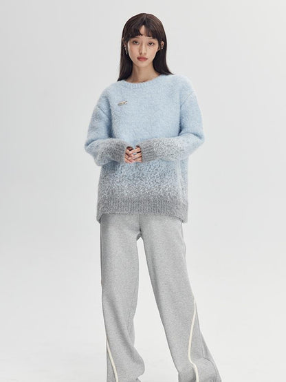 DIDDI MODA Colorblock Relaxed Jogger Pants With Adjustable Hem High Waist