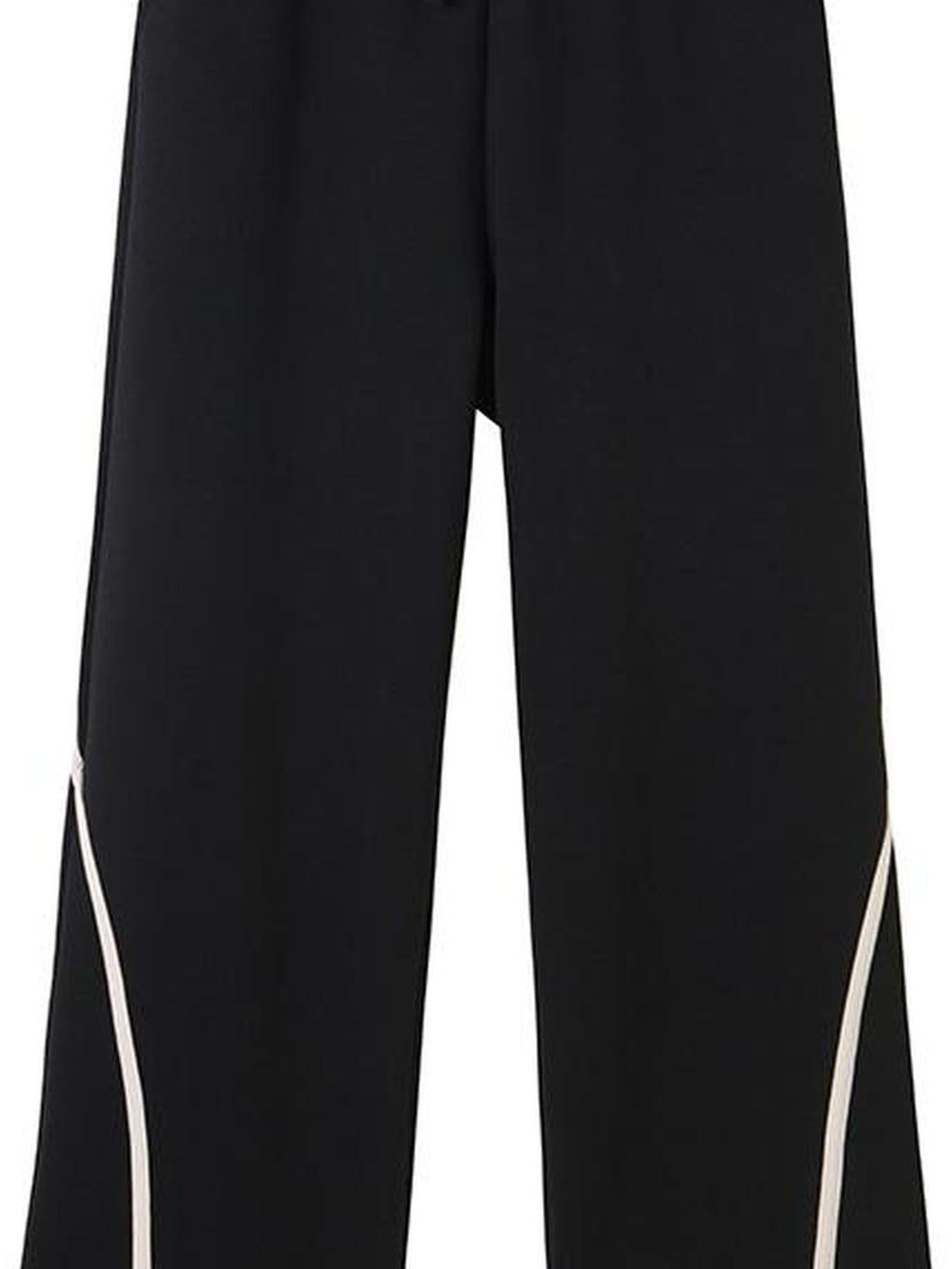 DIDDI MODA Colorblock Relaxed Jogger Pants With Adjustable Hem High Waist