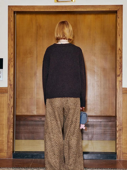 Colorful Beaded Firework Embroidered Oversized Knit Sweater