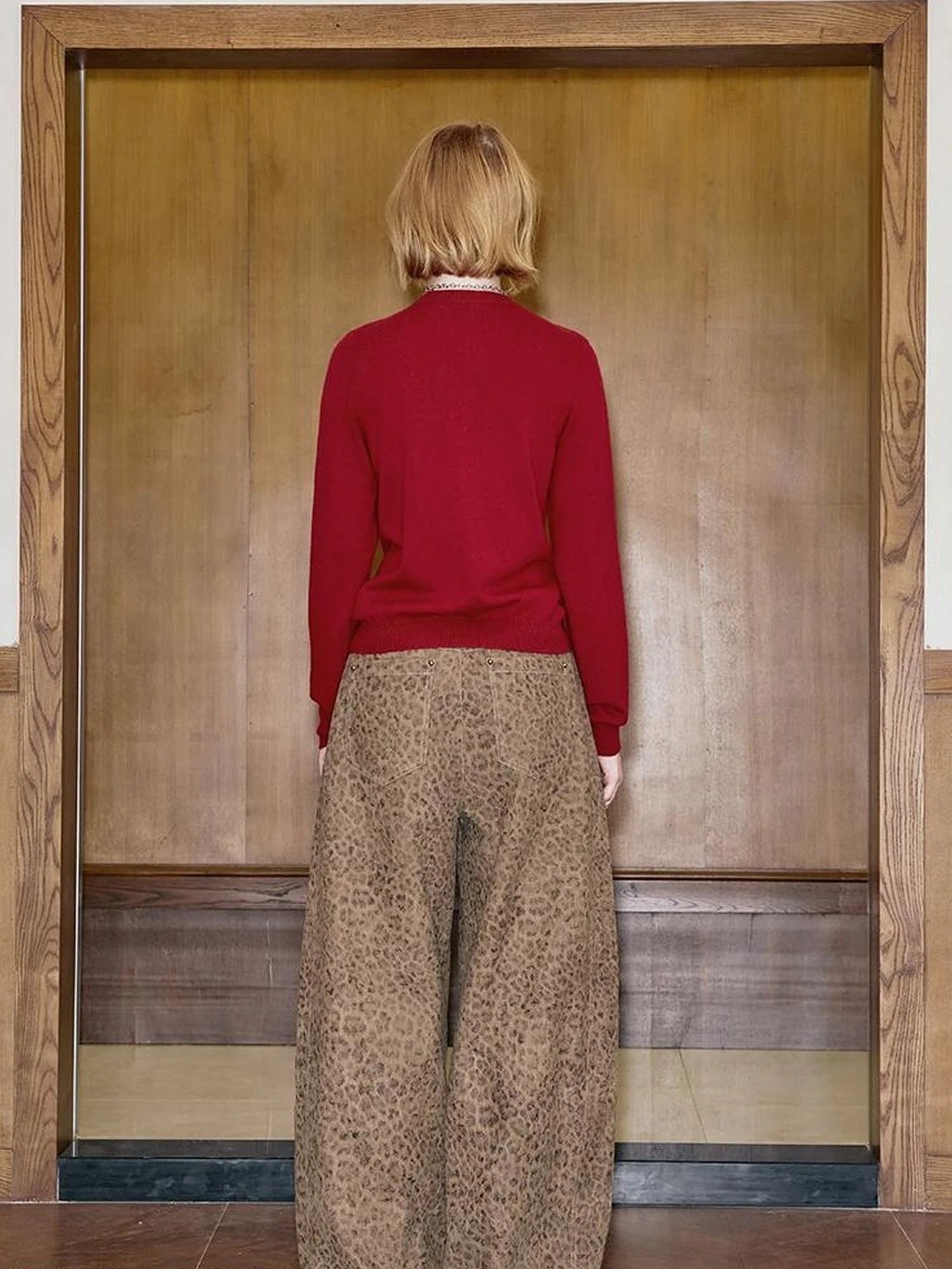 Colorful Beaded Letter Knit Cardigan