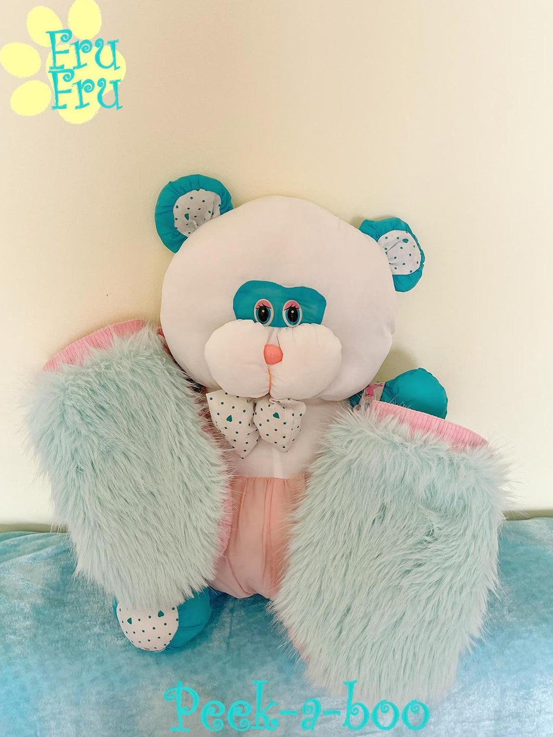 Frufru Gulu Colorful Plush Contrast Gloves For Girls Winter Warm Cute