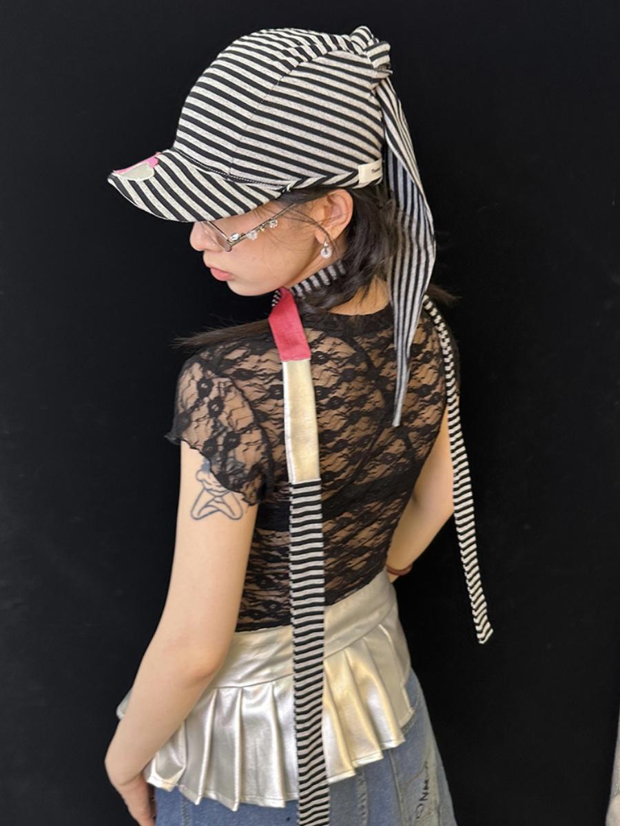 Colorful Striped Knit Y2K Scarf for All Seasons Scarf