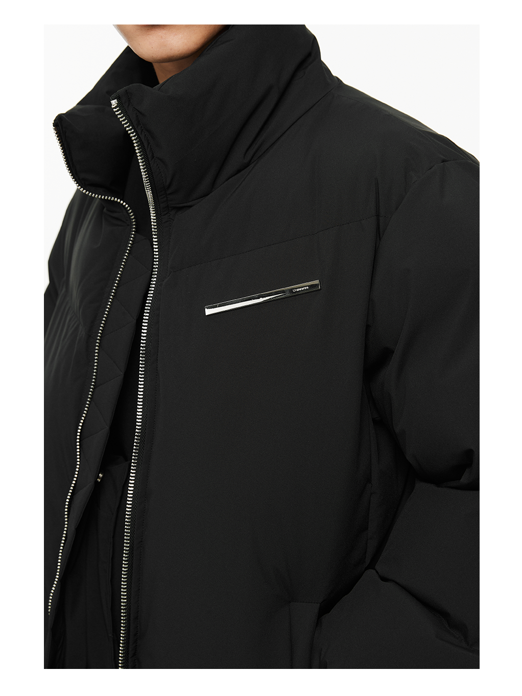 Convertible Down Puffer Jacket with Metal Zipper