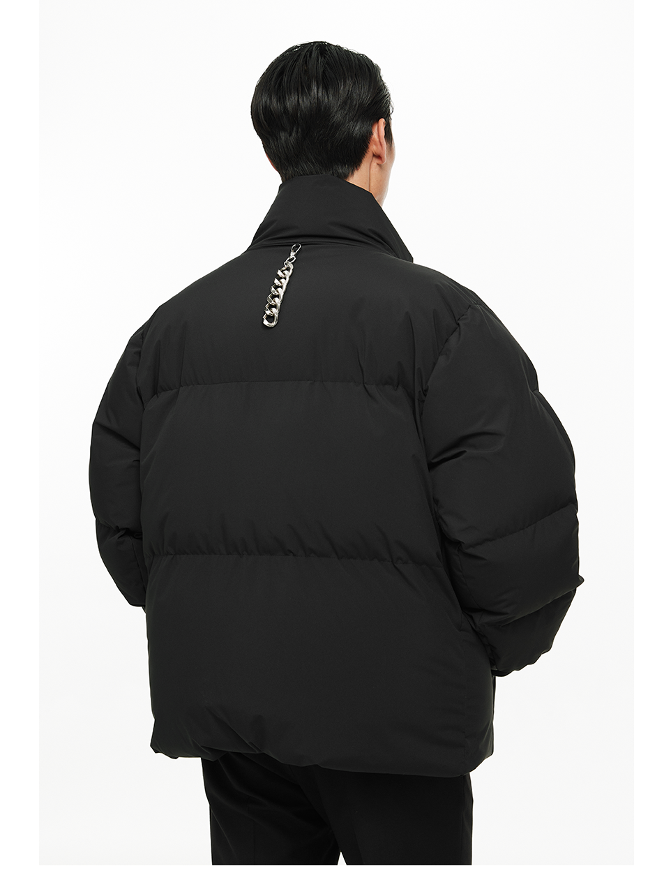 Convertible Down Puffer Jacket with Metal Zipper